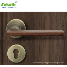 Wood Plating Zinc Alloy Luxury Door Locks and Handles